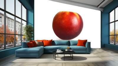 Nectarine isolated on white background Wall mural