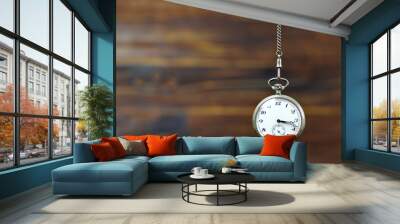 Vintage pocket watch. Time concept Wall mural