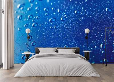 Blue solid color rgraphics are vivid and eye-catching.  The solid color area has very few very small bubbles, The whole picture is suitable for business context
 Wall mural