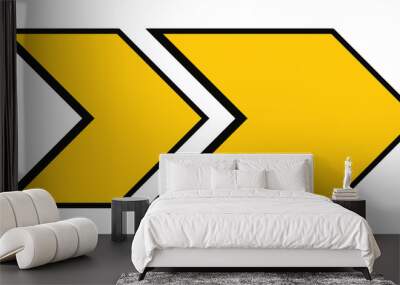 Fast Forward Arrow. Move forward arrow vector. Dynamic moving arrow symbol. Arrow dynamic elements. Wall mural