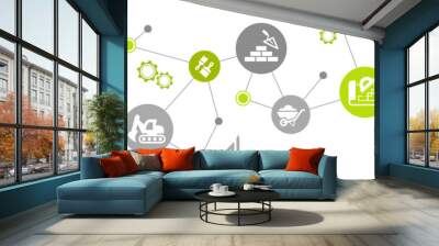 construction / building / architecture concept – vector illustration Wall mural