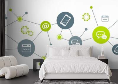 Factory Communication Concept Design Wall mural