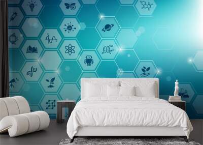 science concept / various scientific research fields / science education - vector illustration Wall mural