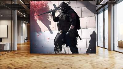 Samurai moderno  Wall mural