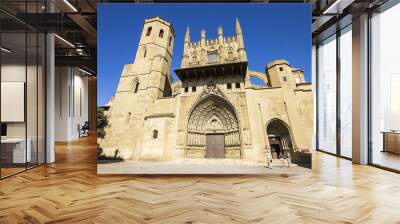 The Holy Cathedral of the Transfiguration of the Lord, also known as the Cathedral of Saint Mary Huesca, a Gothic church in Huesca, in Aragon, north-eastern Spain Wall mural