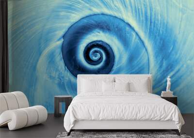 Blue spiral Wall mural