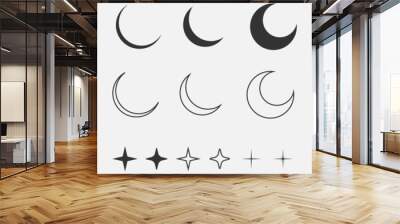 moon star vector illust  Wall mural