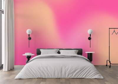 Vibrant pastel sunrise color design with flowing watercolor hues. Swirling gradient mesh in shades of pink, red, and magenta. Rose and salmon pink gradient background with a trendy neon touch. EPS 10 Wall mural