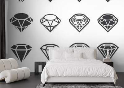 diamond icon set Wall mural