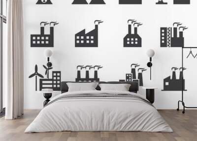 Industrial building icon Wall mural