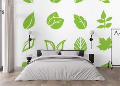 leaf icon Wall mural