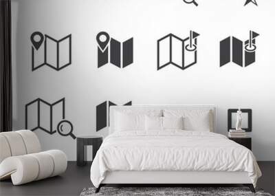 map icon Wall mural