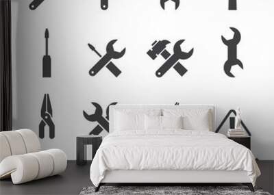 tool icon set Wall mural