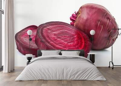 Beet root isolated on white background. Wall mural