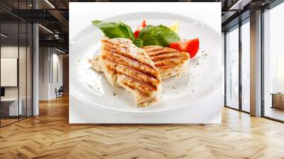 Grilled chicken breasts and vegetables Wall mural