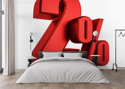 Red 2 Percent Wall mural