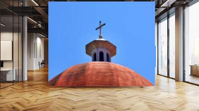 Church dome roof under blue sky Wall mural