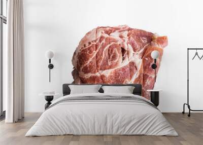 Fresh raw pork meat with fat Wall mural