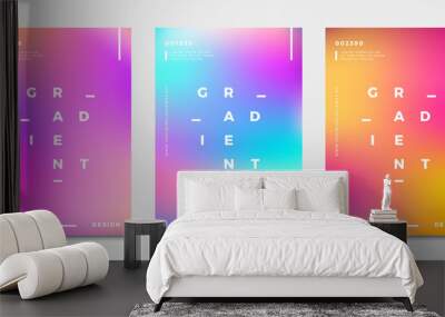 Abstract gradient poster and cover design. Vector illustration. Wall mural