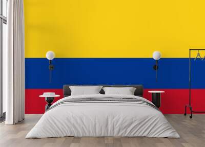 Flag of Columbia. Illustration over white background Wall mural