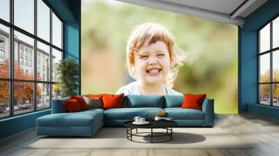 happy laughing girl Wall mural