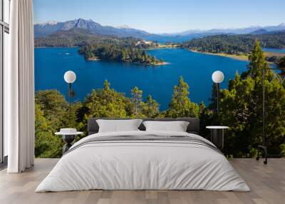 Lakes Nahuel Huapi and mountain Campanario Wall mural