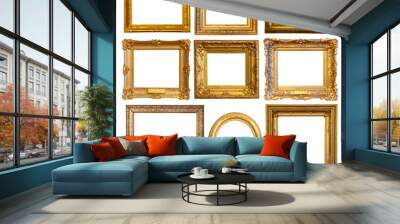 Set of   golden frame Wall mural