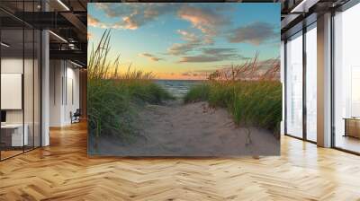 Dune Path at Sunset Wall mural