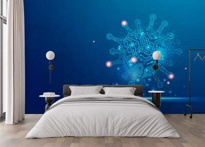 electronicVirus Wall mural