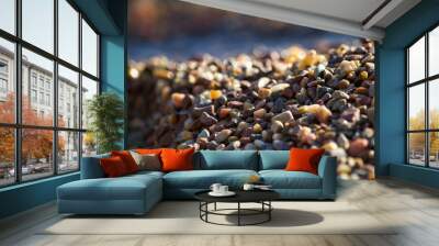 beach, stones, close, pebble Wall mural