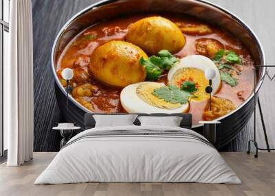 anda masala or egg curry is popular indian spicy food Wall mural