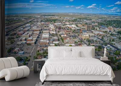 Aerial View of Cheyenne, Wyomings capitol Wall mural