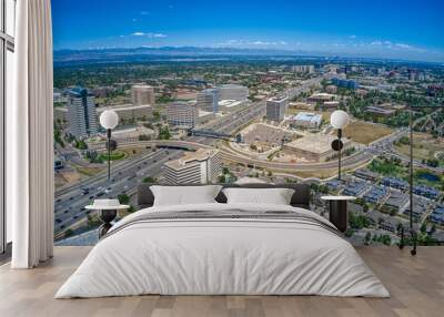 Aerial View of Denver Suburb of Aurora, Colorado Wall mural