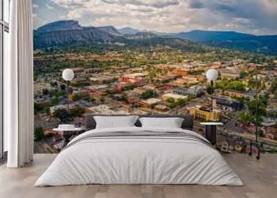 Aerial View of Durango, Colorado in Summer Wall mural