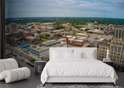 Aerial View of Saginaw, Michigan during Summer Wall mural