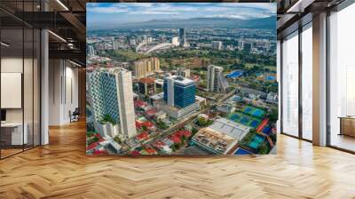 Aerial View of San Jose, Costa Rica Wall mural