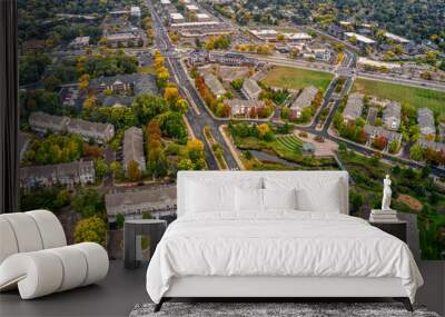 Aerial View of the Twin Cities Suburb of Brooklyn Park, Minnesota Wall mural