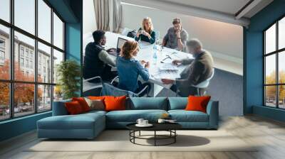 Business people discussing in meeting at office Wall mural