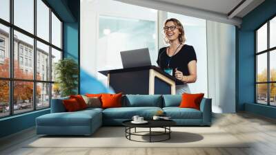 Female business professional addressing a seminar Wall mural