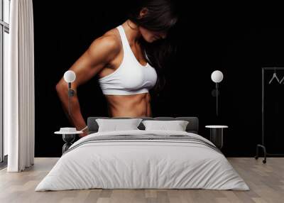 fit female model with perfect torso Wall mural