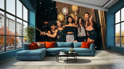 Girls in the nightclub having a great time Wall mural