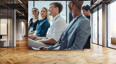 Group of multi-ethnic business people in a seminar Wall mural