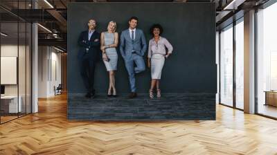 Multi-ethnic group of laughing business people Wall mural