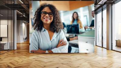 Portrait of a confident municipal office administrator Wall mural