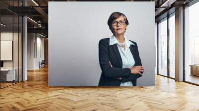 Portrait of senior businesswoman Wall mural