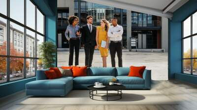 Team of corporate professionals together Wall mural