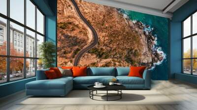 Top view of beautiful landscape Wall mural