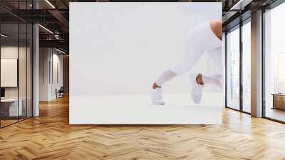 Woman doing fitness workout Wall mural