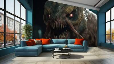 conceptual illustration of bizarre creatures. Wall mural