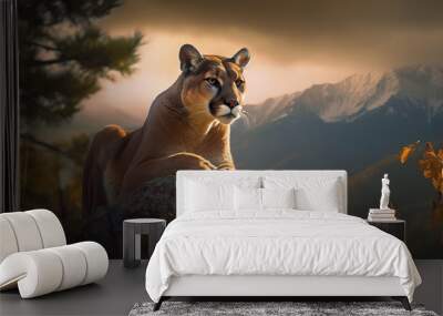 wildlife, a jaguar in its habitat Wall mural